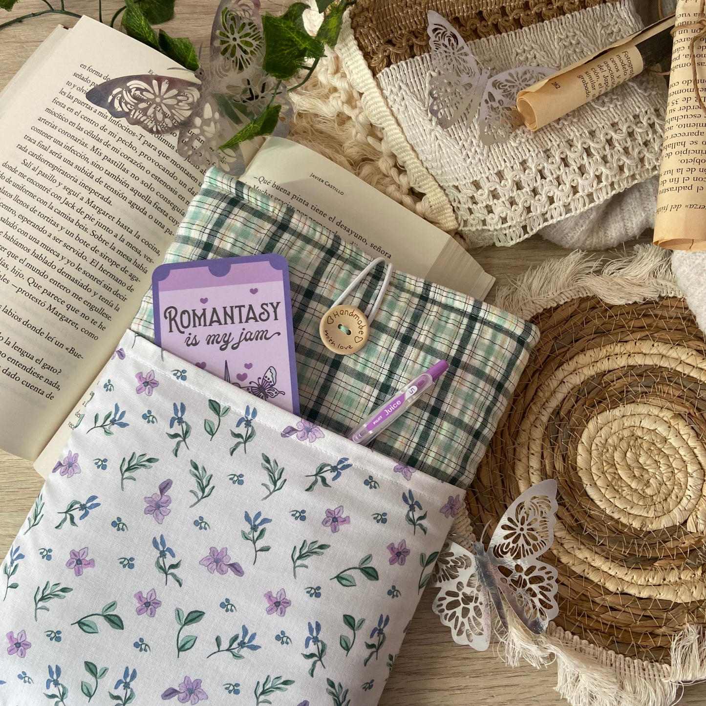 Funda literaria Atenea con bolsillo