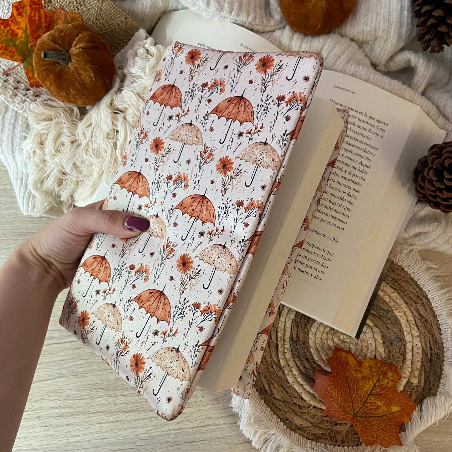 Funda ajustable paraguas otoñales