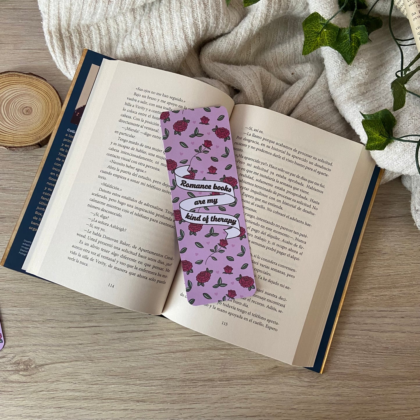 Marcapáginas Romance books are my kind of therapy