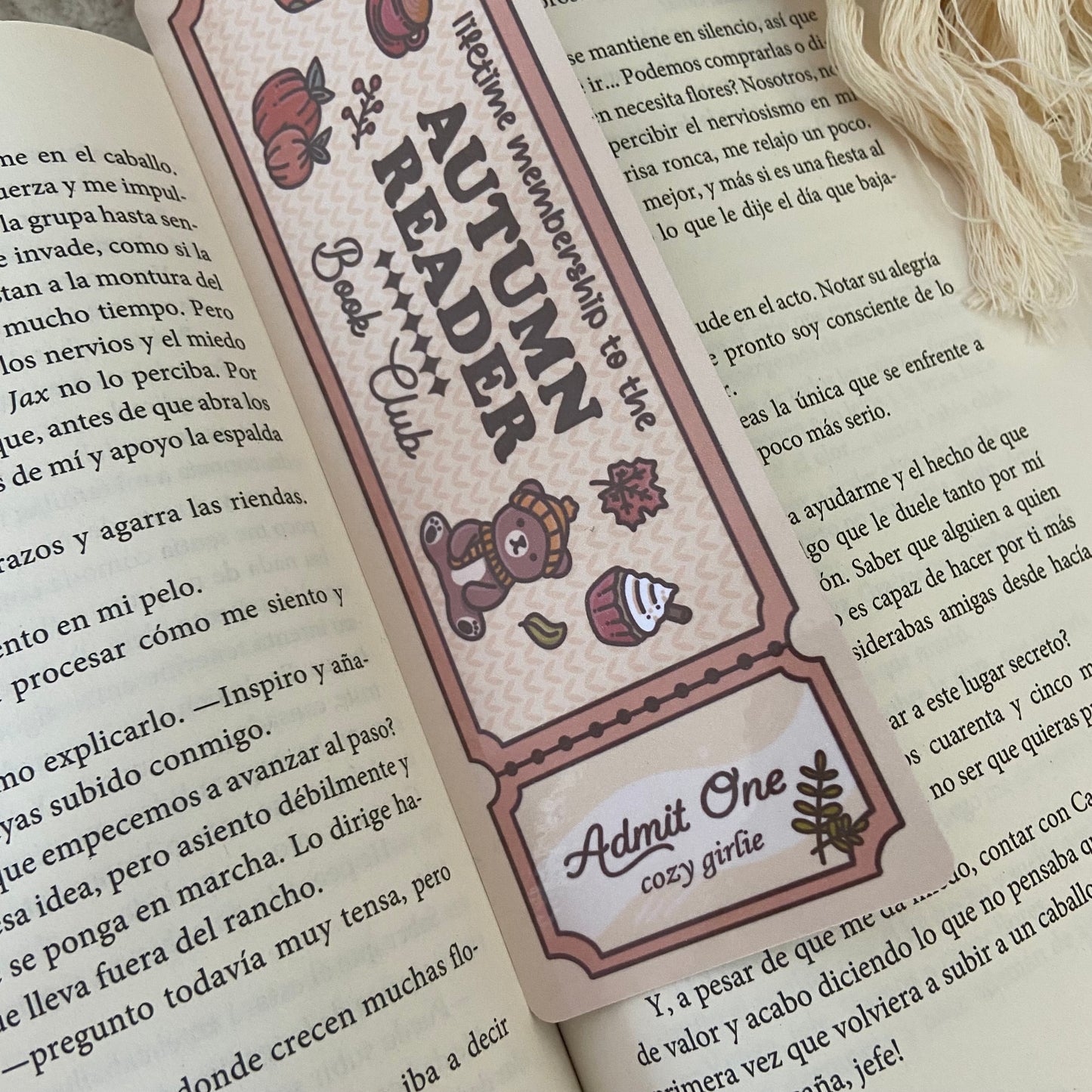 Marcapáginas Autumn reader