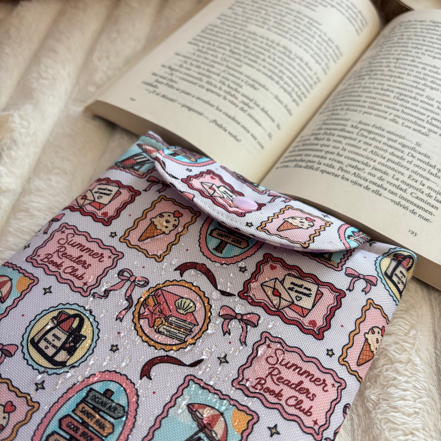Funda kindle/kobo libra colour summer readers club impermeable