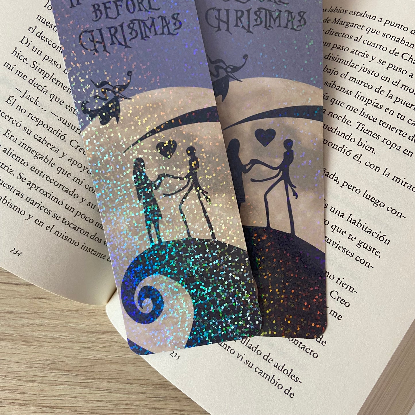 Marcapáginas holográfico The nightmare before Christmas