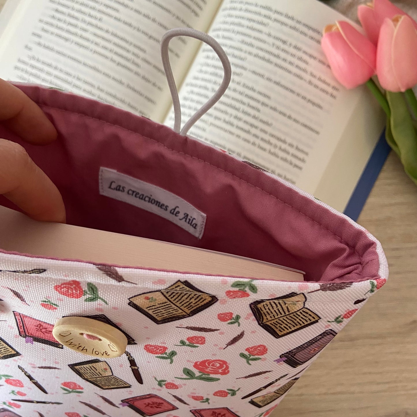 Funda literaria cute books impermeable