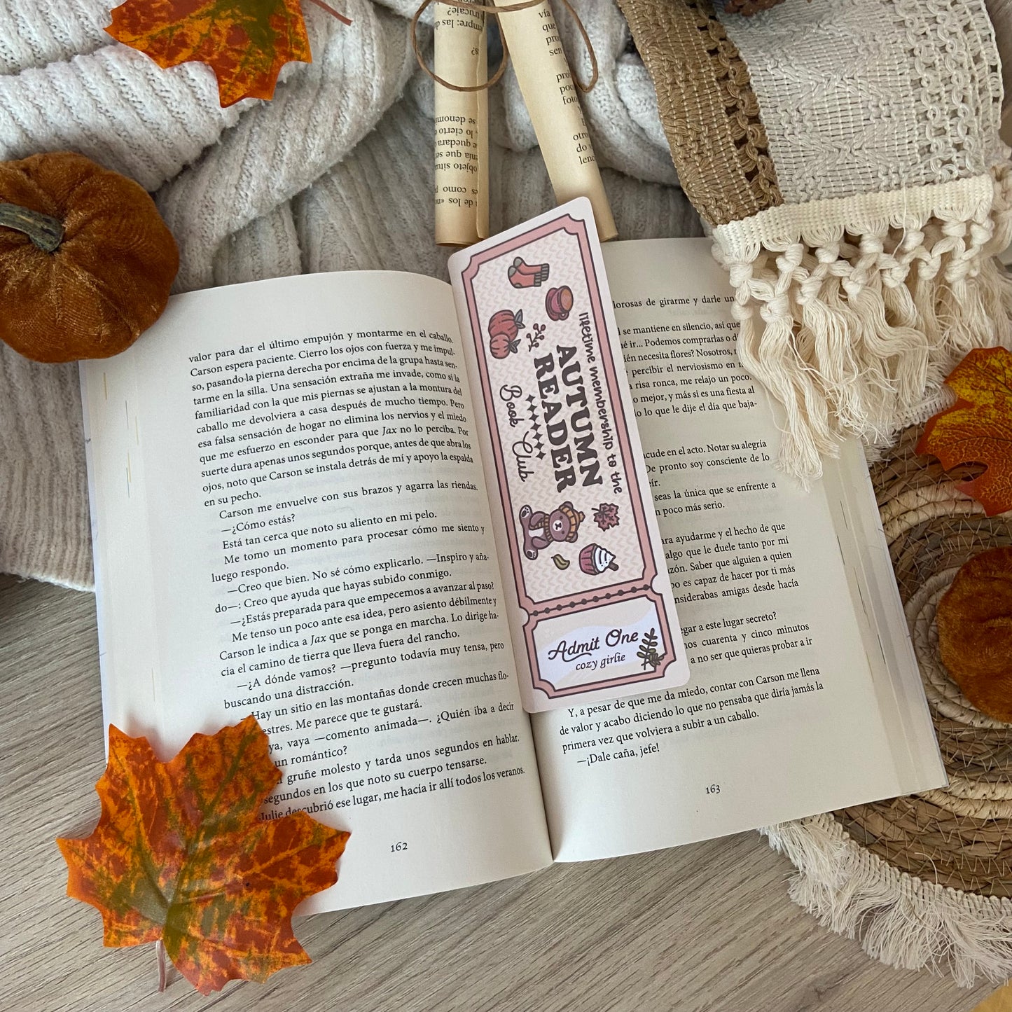 Marcapáginas Autumn reader