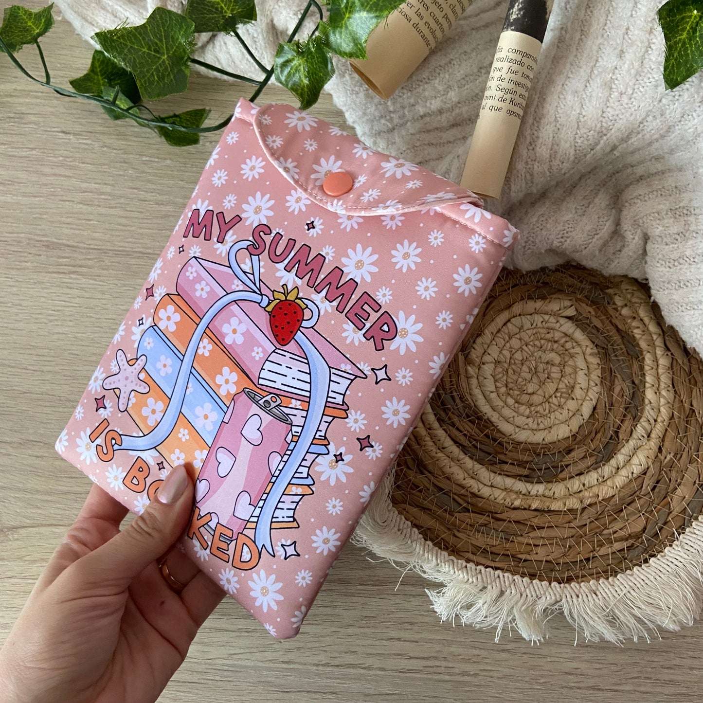 Funda kindle/kobo libra colour my summer is booked