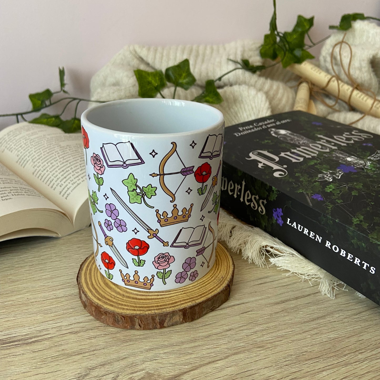 Pack funda powerless + marcapáginas + taza