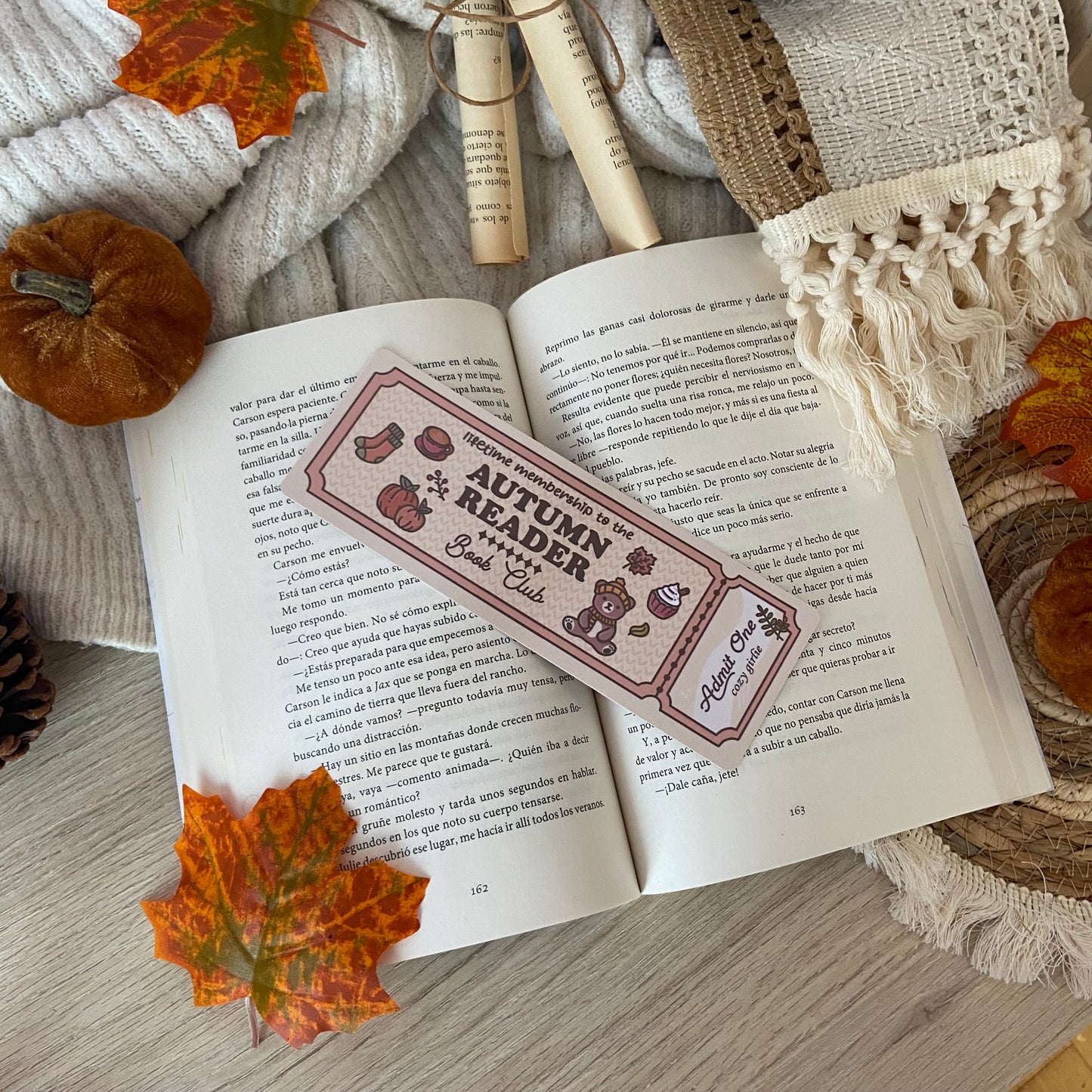 Marcapáginas Autumn reader