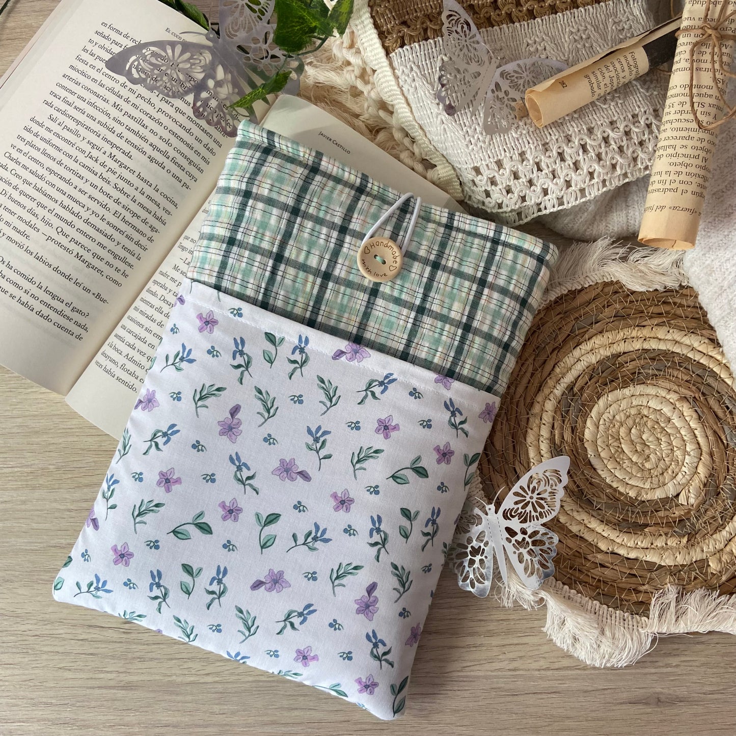 Funda literaria Atenea con bolsillo