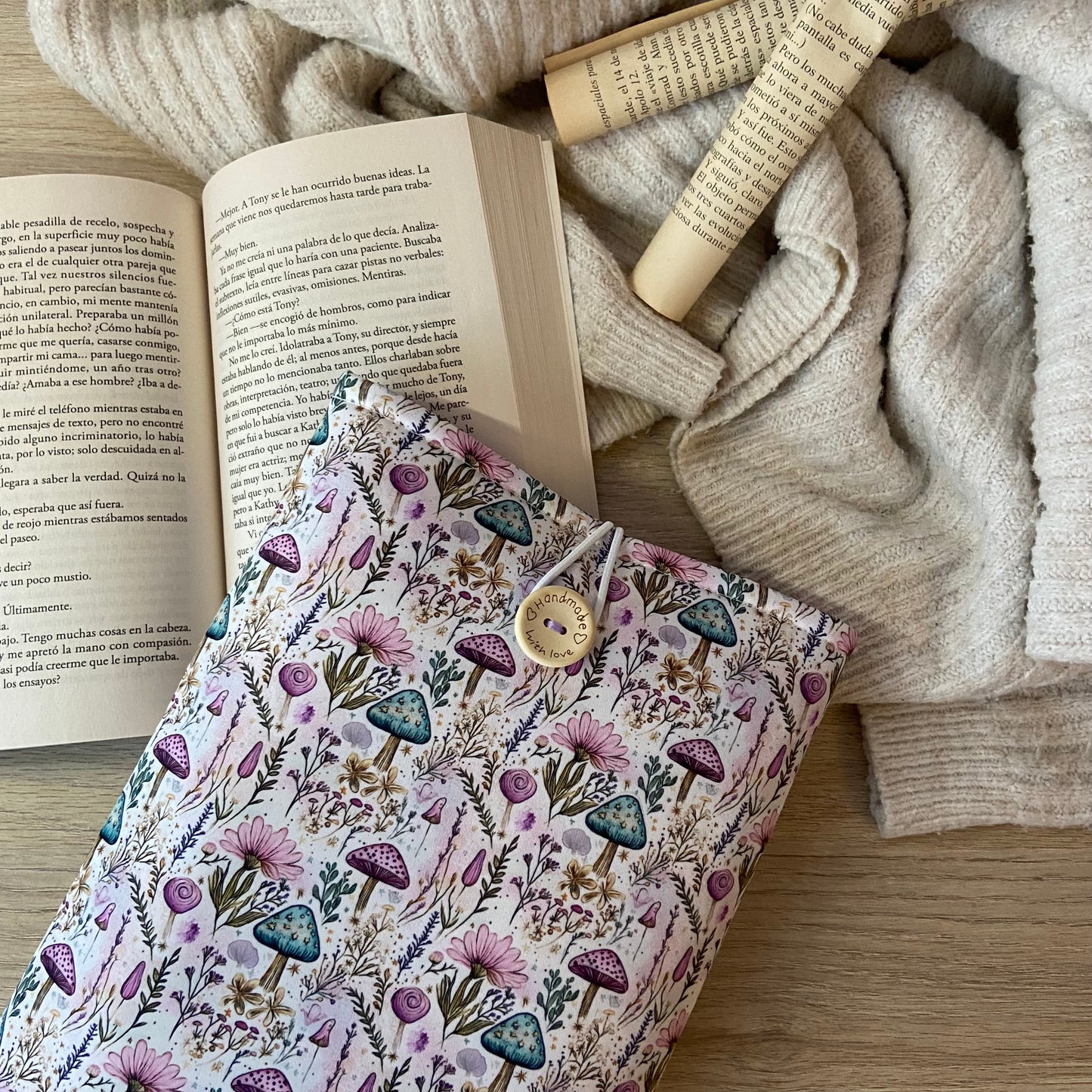 Funda literaria jardín mágico