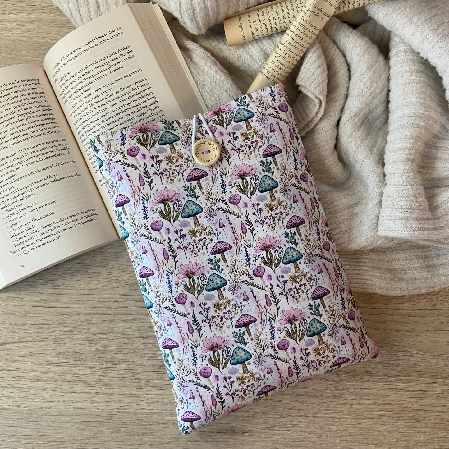 Funda literaria jardín mágico