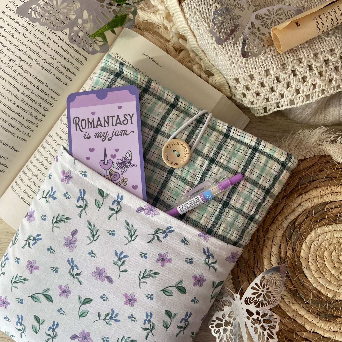 Funda literaria Atenea con bolsillo