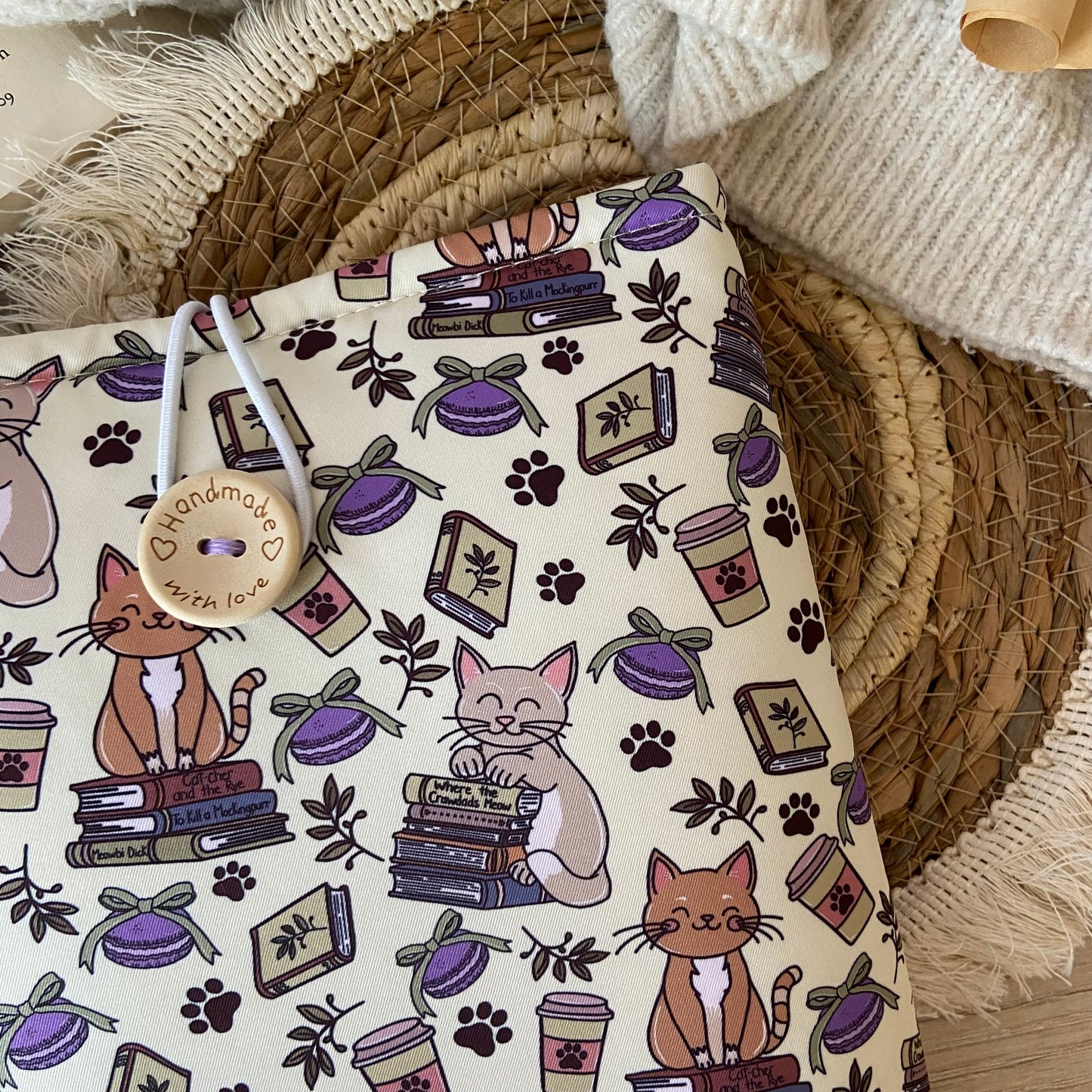 Funda literaria bookish cats