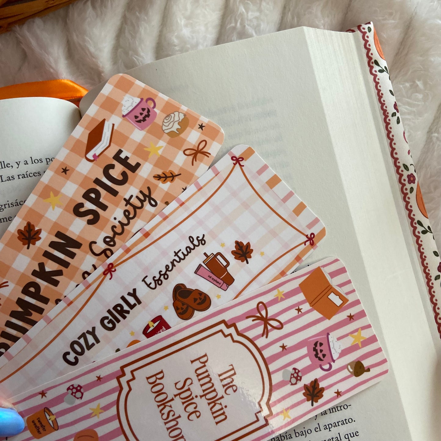 Pack 3 marcapáginas Pumpkin spice