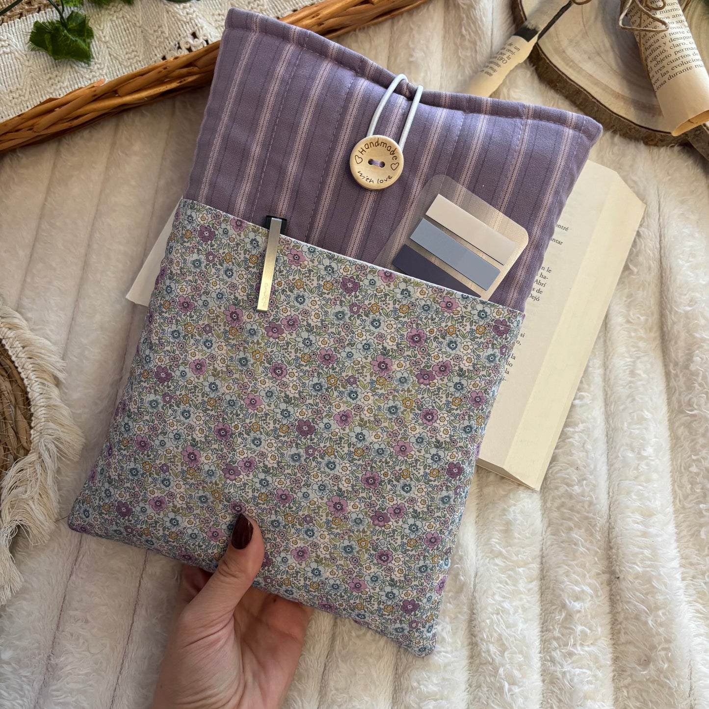 Funda literaria Ibiza con bolsillo