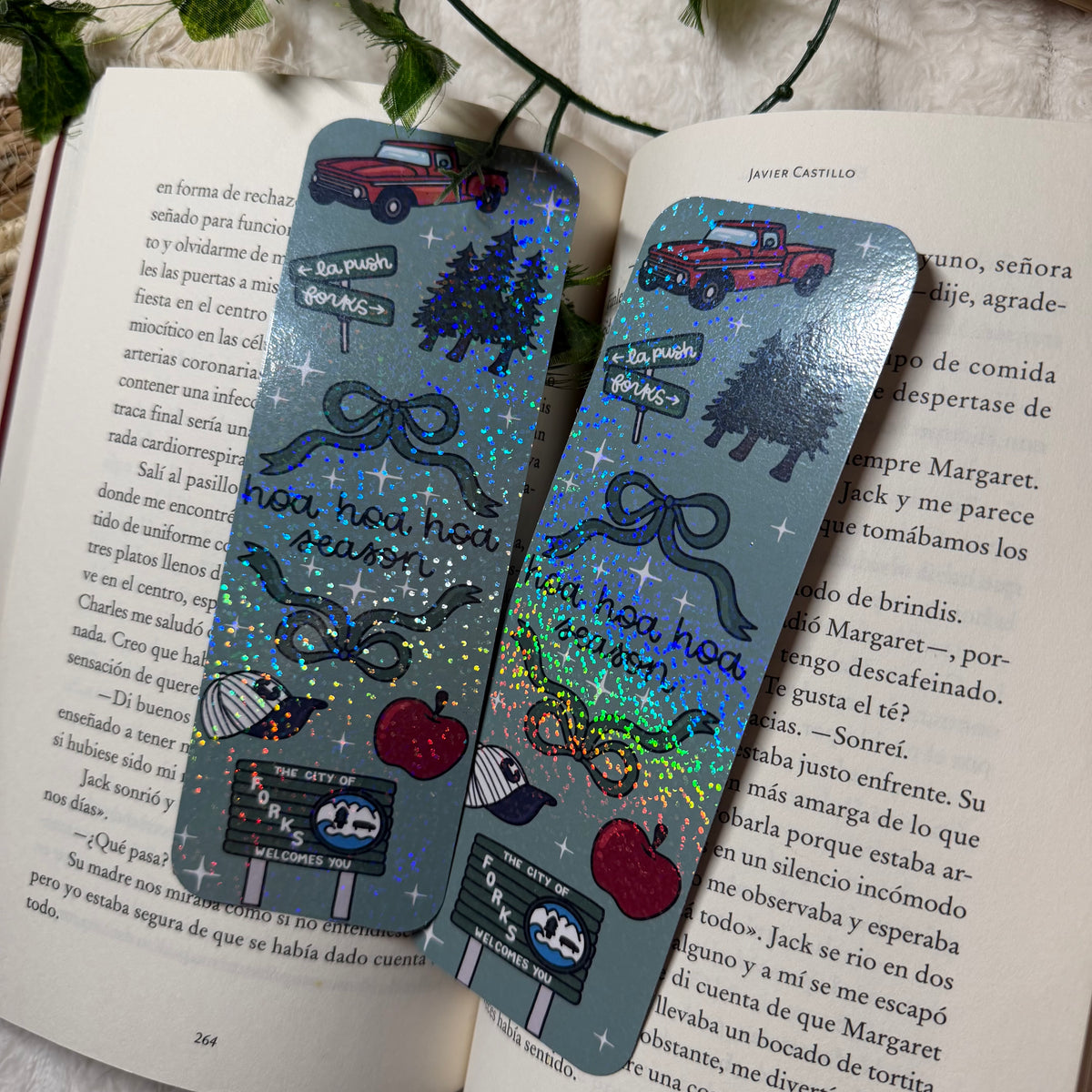 Marcapáginas hoa hoa hoa season holográfico