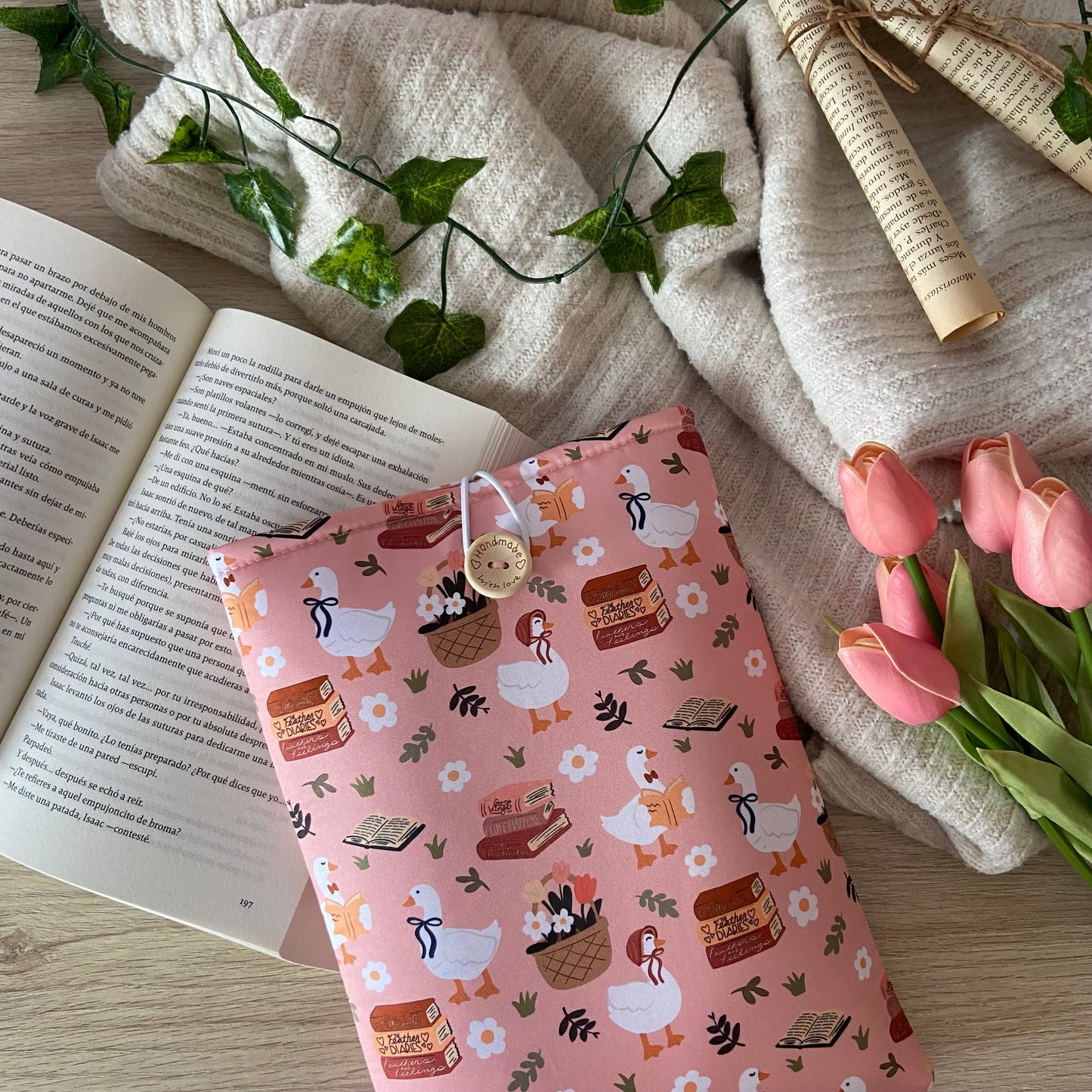 Funda literaria ocas primaverales