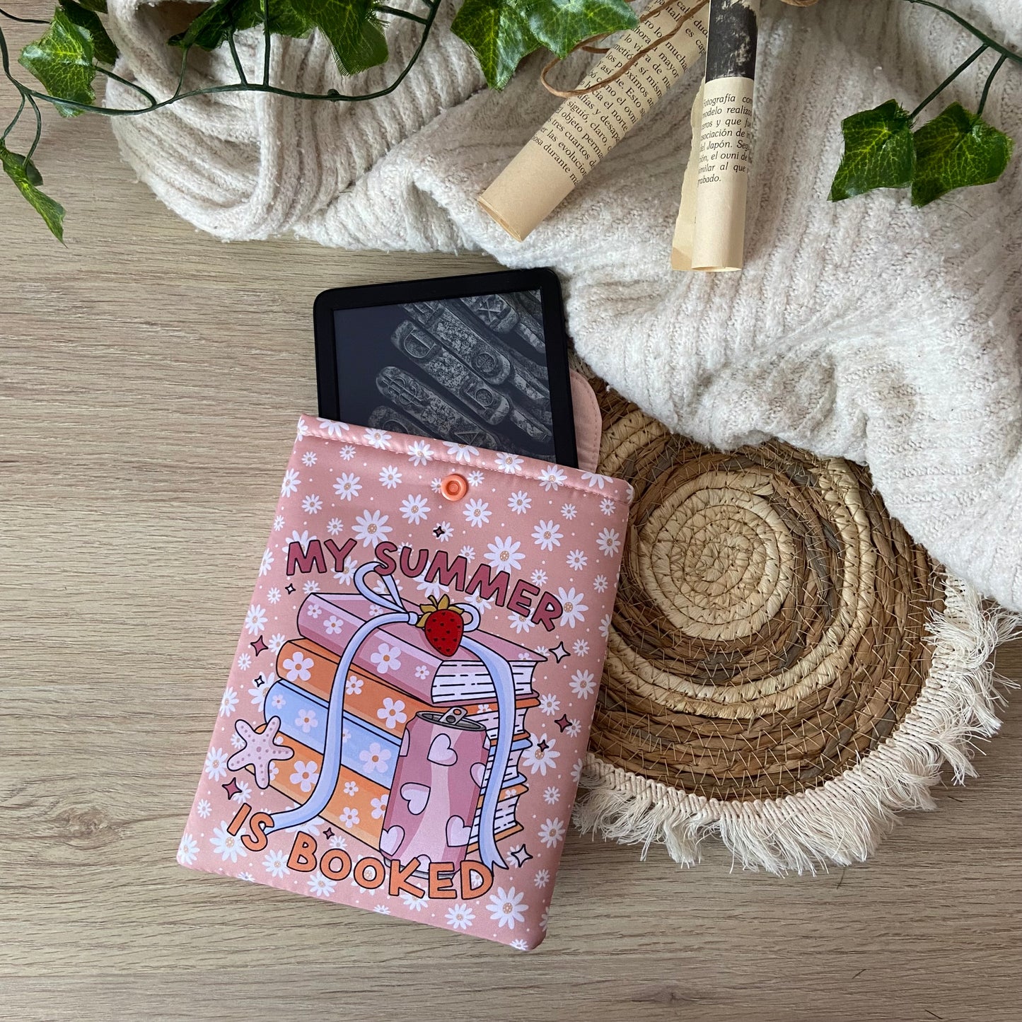 Funda kindle/kobo libra colour my summer is booked