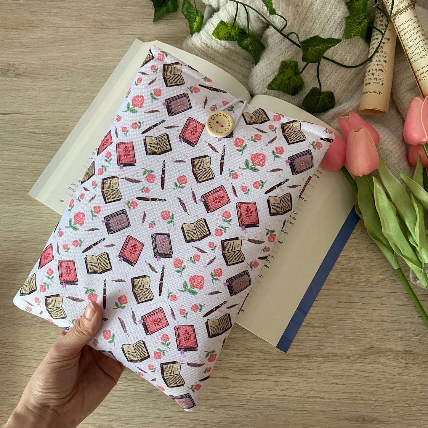Funda literaria cute books impermeable