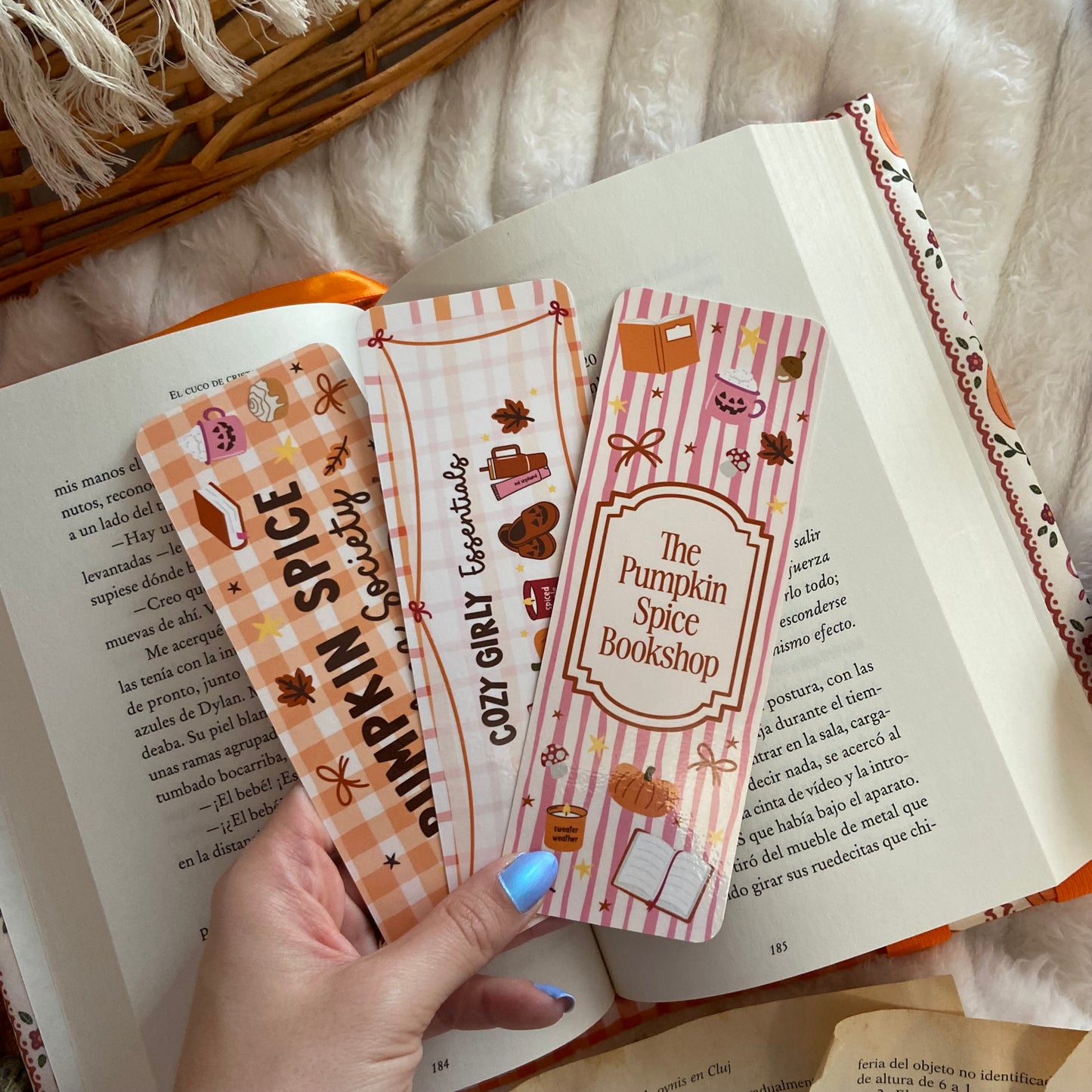 Pack 3 marcapáginas Pumpkin spice