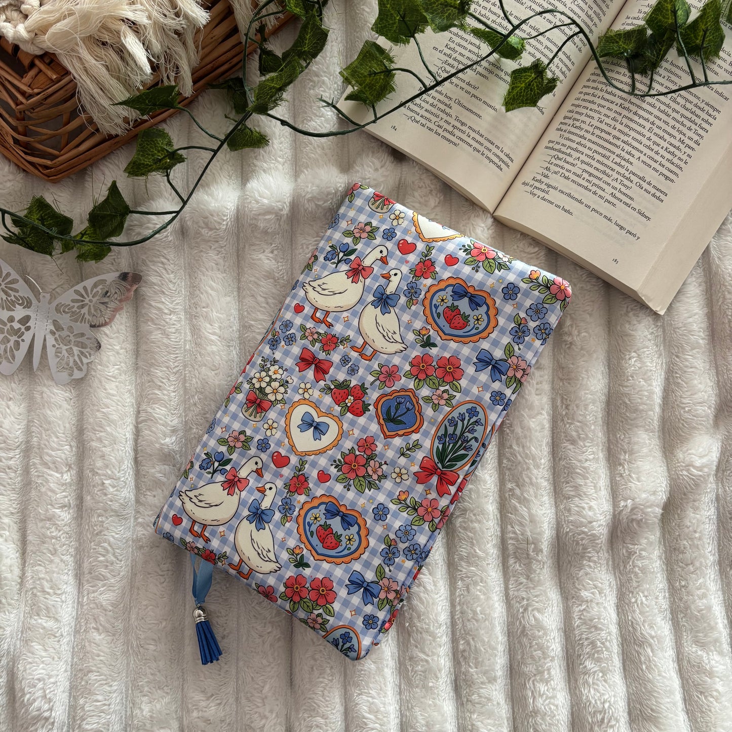 Funda ajustable primavera vichy