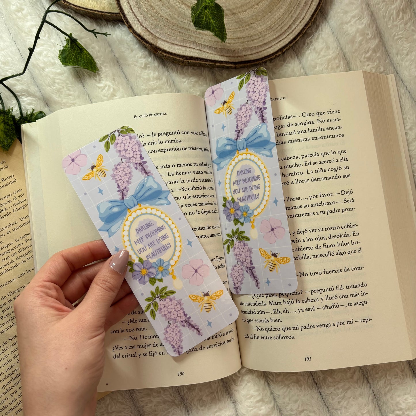 Marcapáginas Darling, keep blooming you are doing beautifully