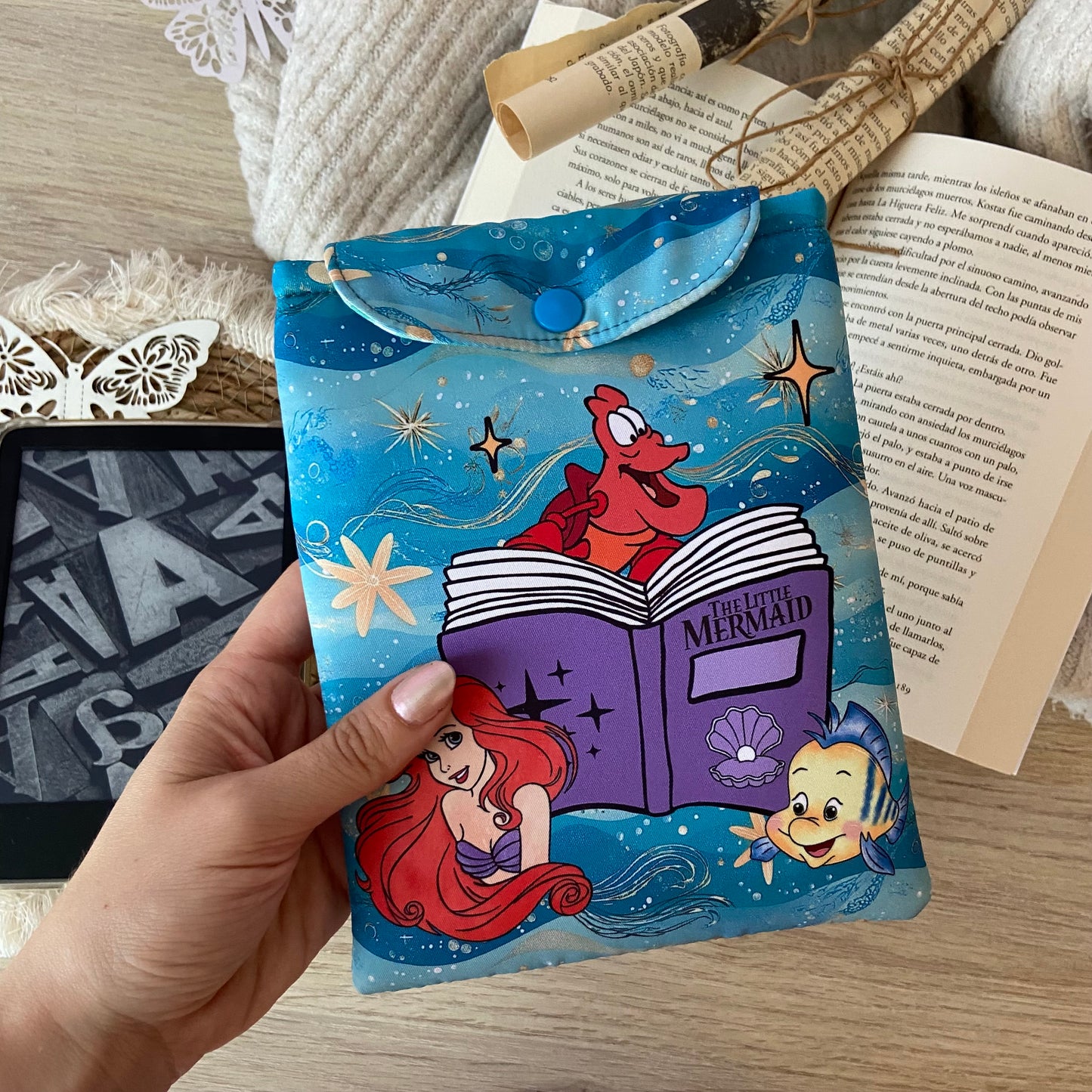 Funda kindle/kobo libra colour La sirenita