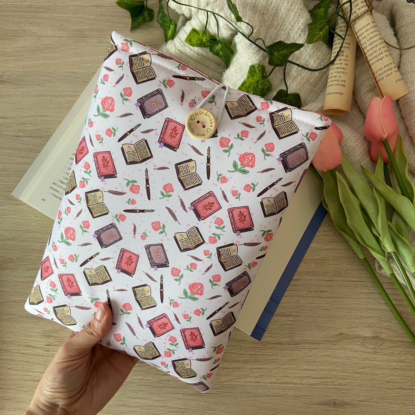 Funda literaria cute books impermeable
