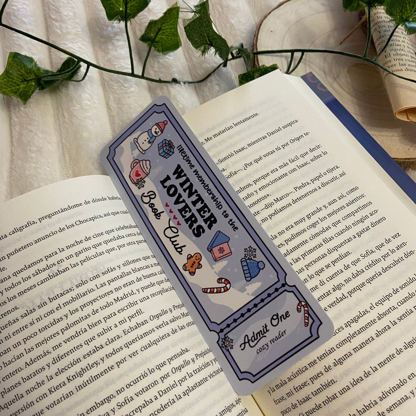 Marcapáginas Winter lovers bookclub