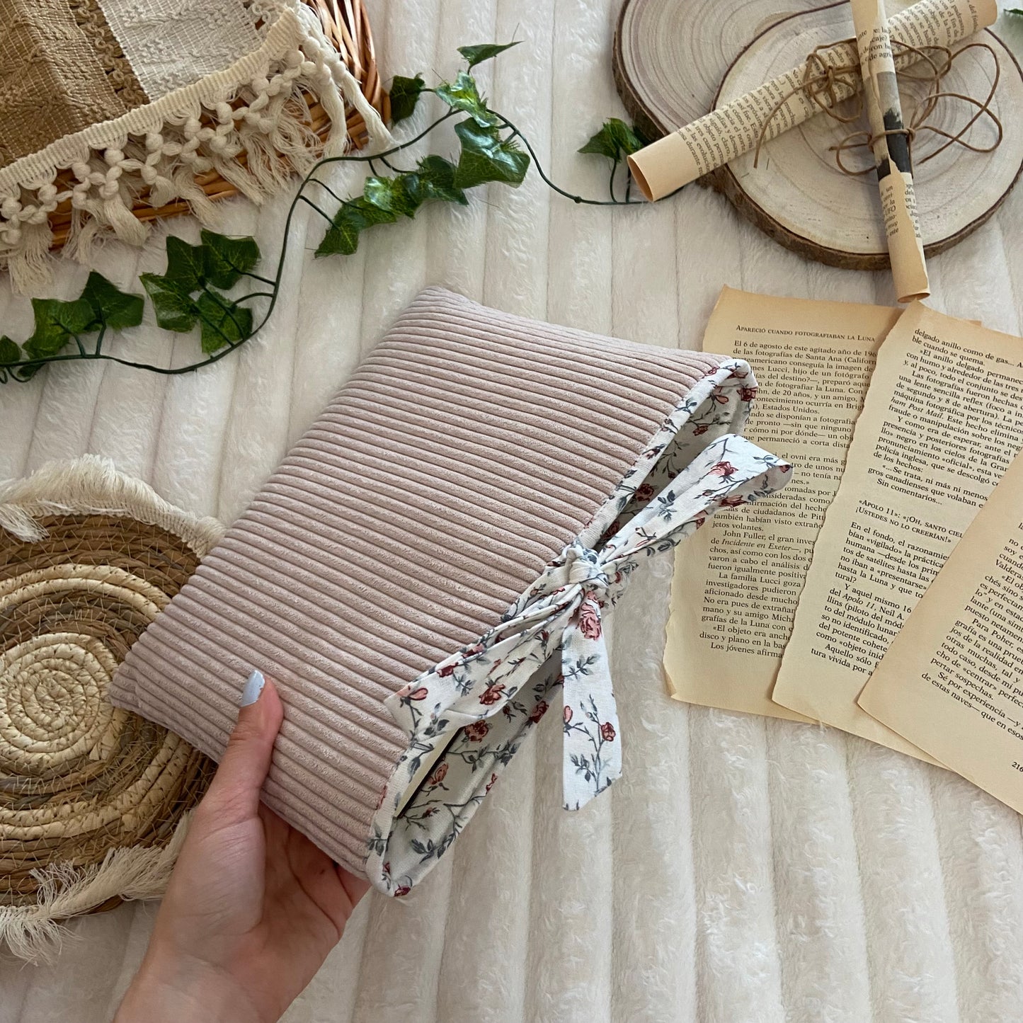 Funda literaria Boston de pana