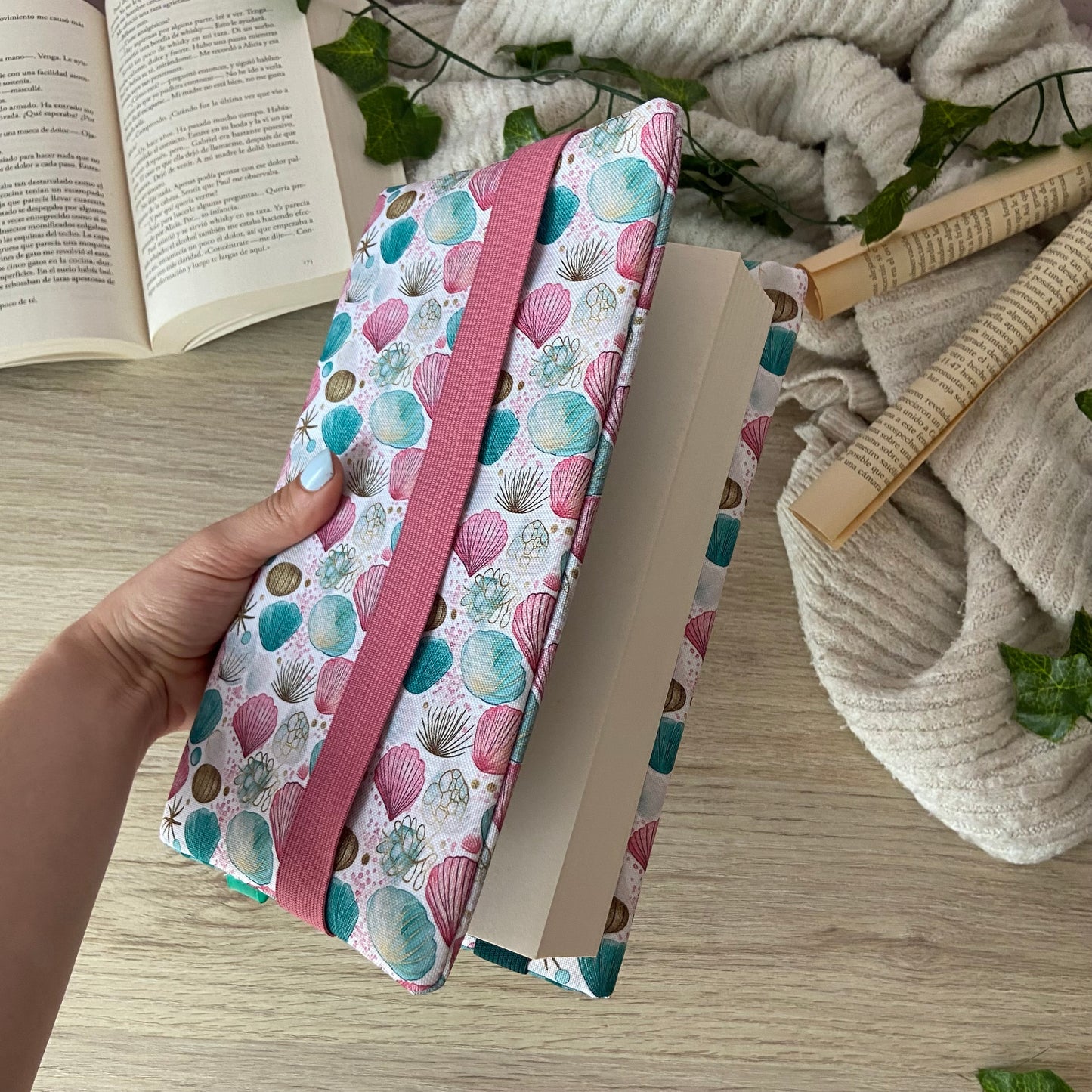 Funda ajustable conchas marinas impermeable