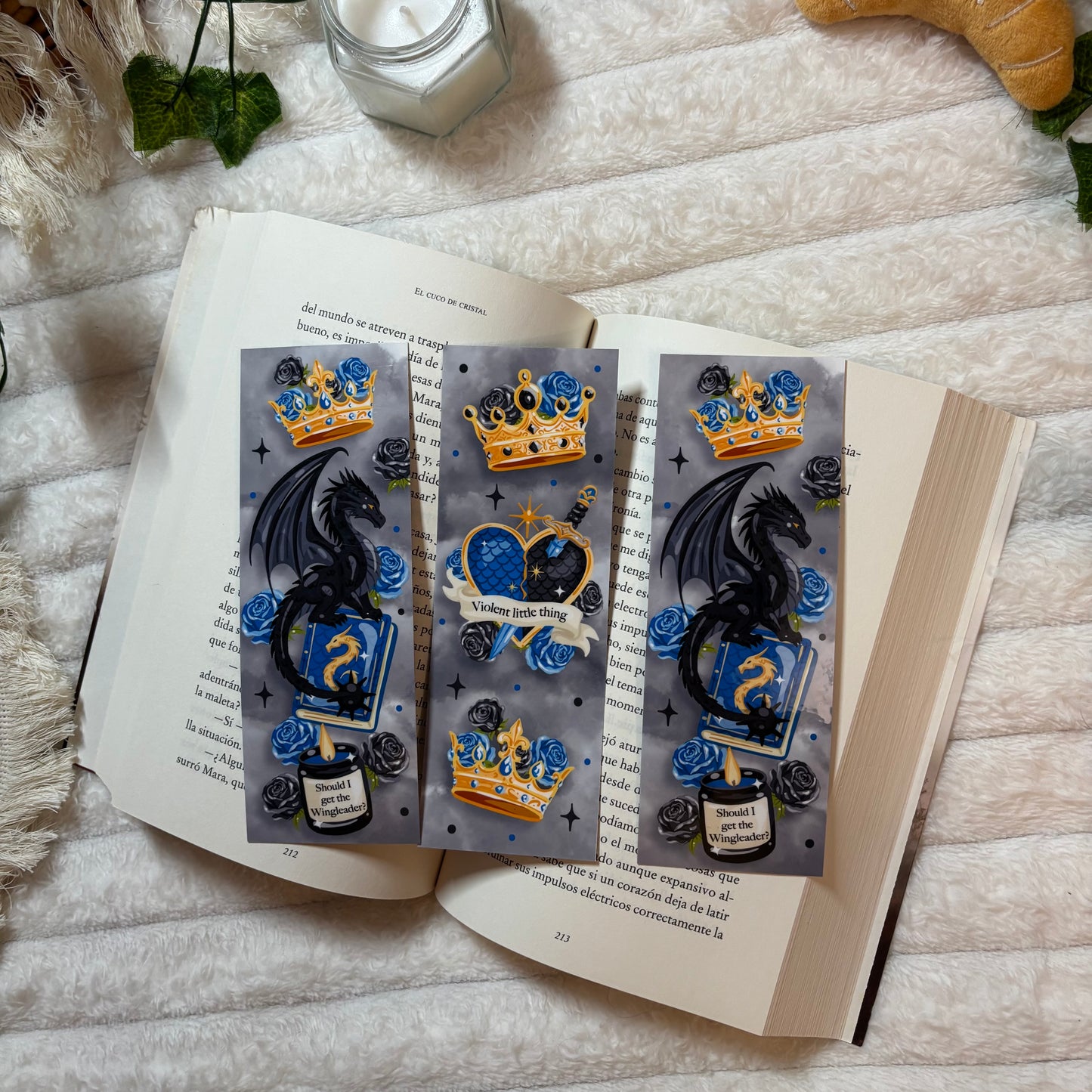 Pack 5 marcapáginas dragones