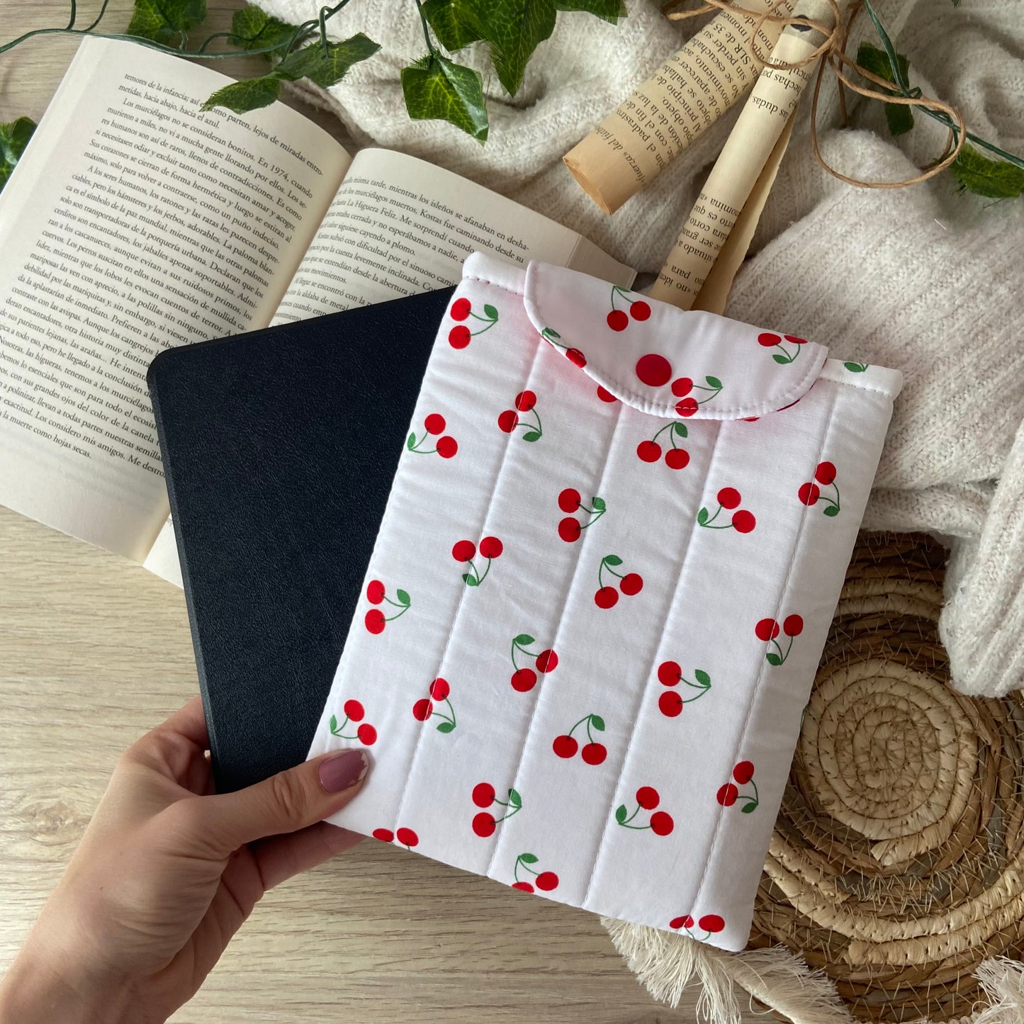 Funda kindle/kobo libra colour cerezitas