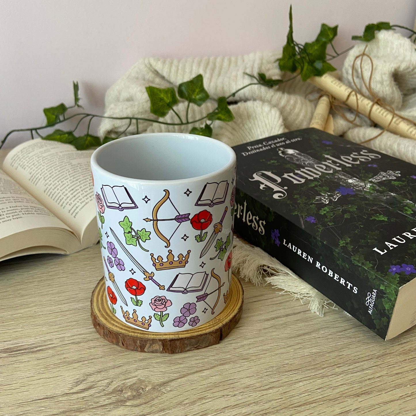 Pack funda powerless + marcapáginas + taza