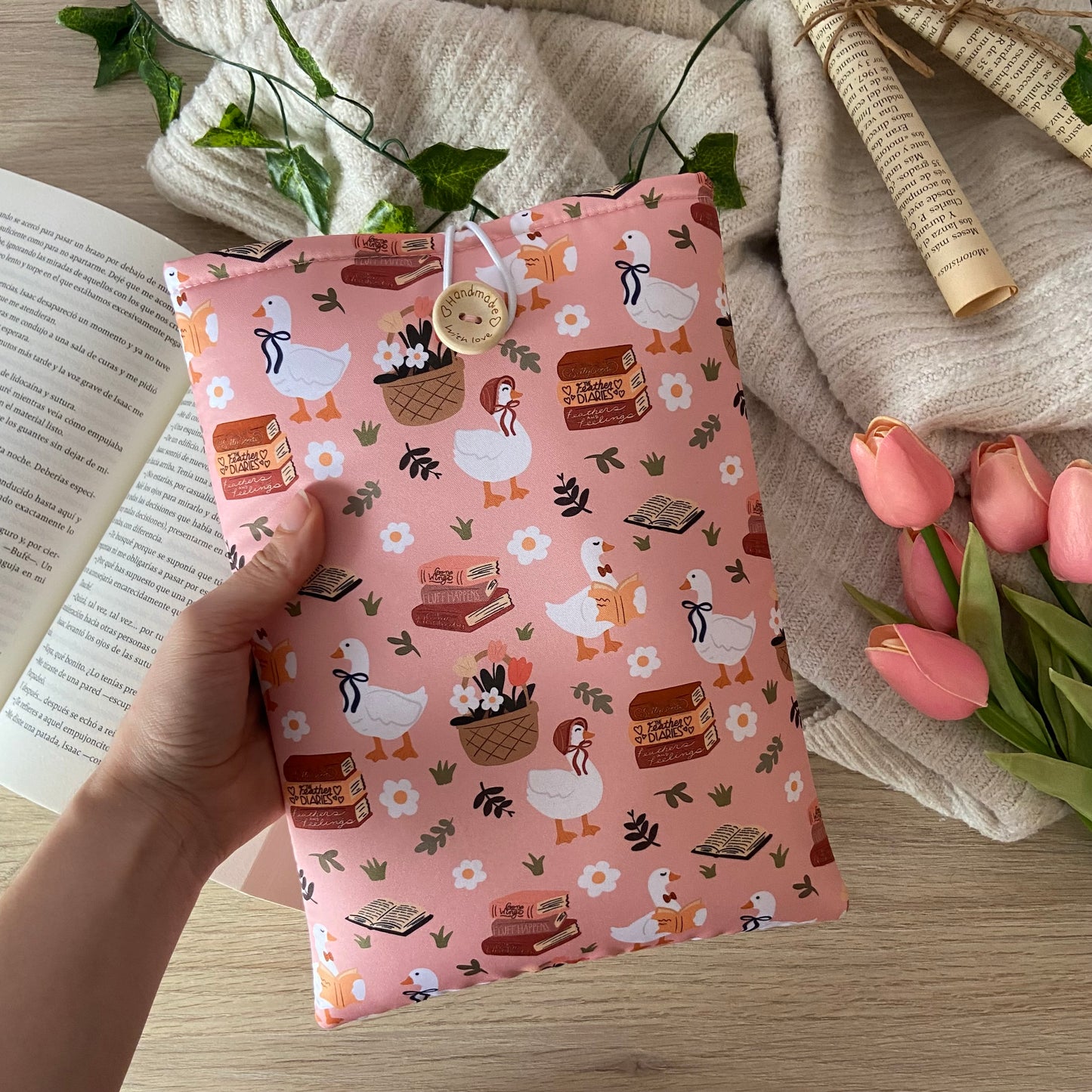 Funda literaria ocas primaverales