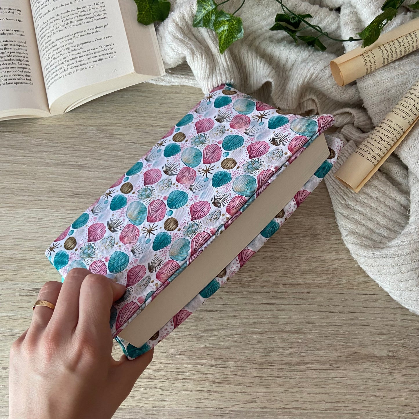 Funda ajustable conchas marinas impermeable