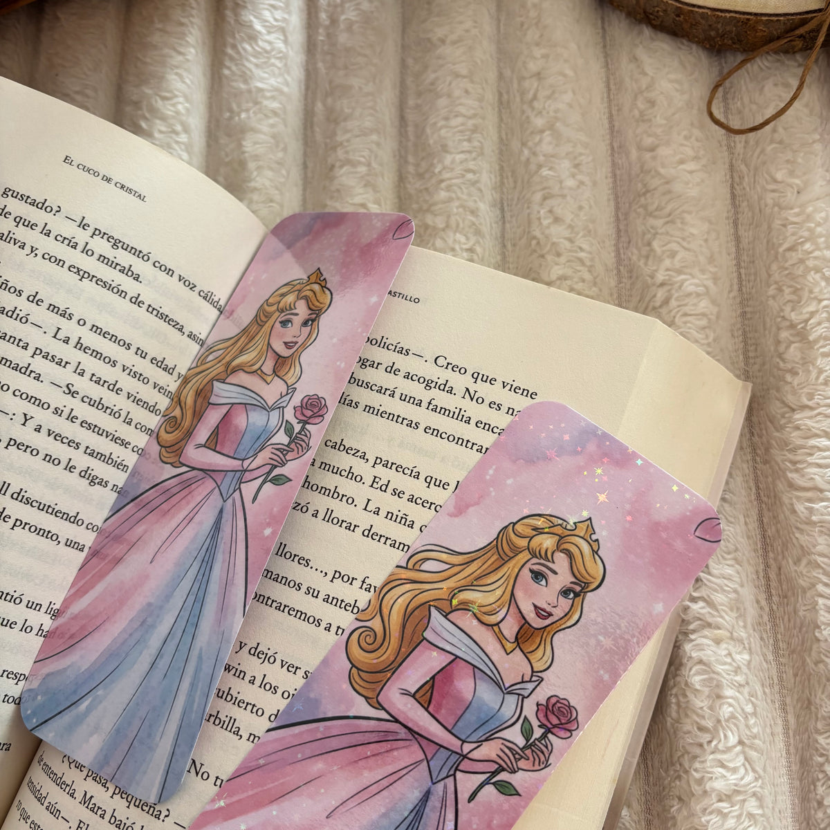 Marcapáginas princesa Aurora holográfico