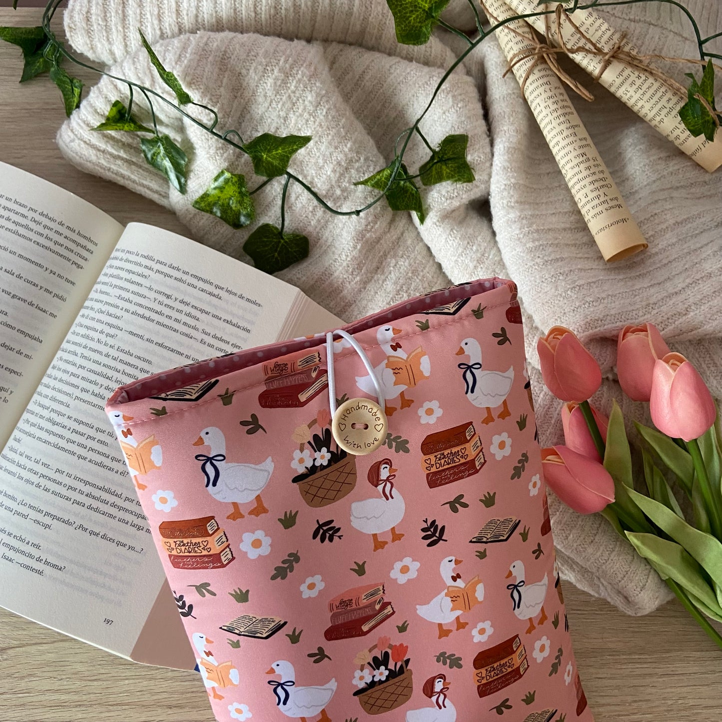 Funda literaria ocas primaverales