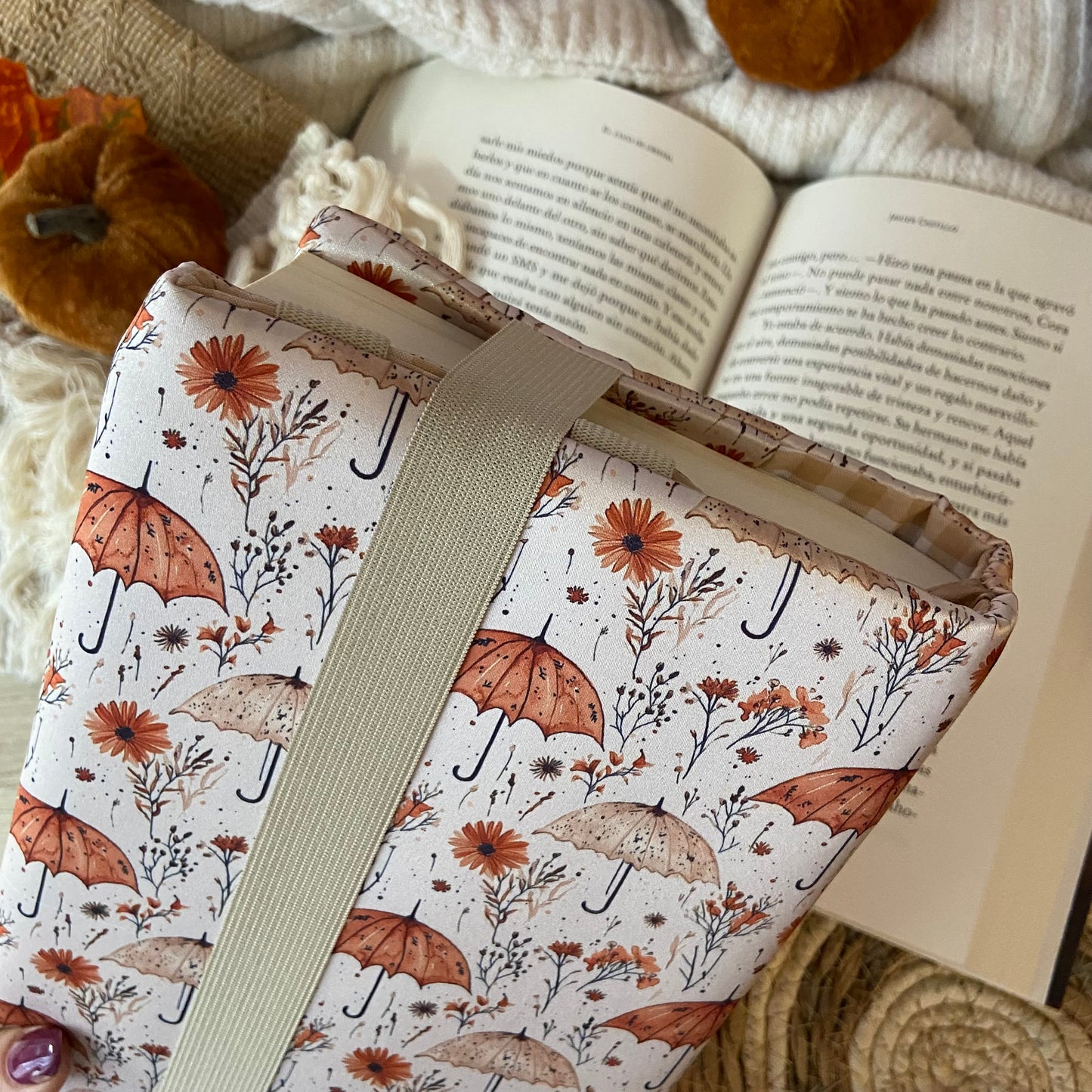 Funda ajustable paraguas otoñales