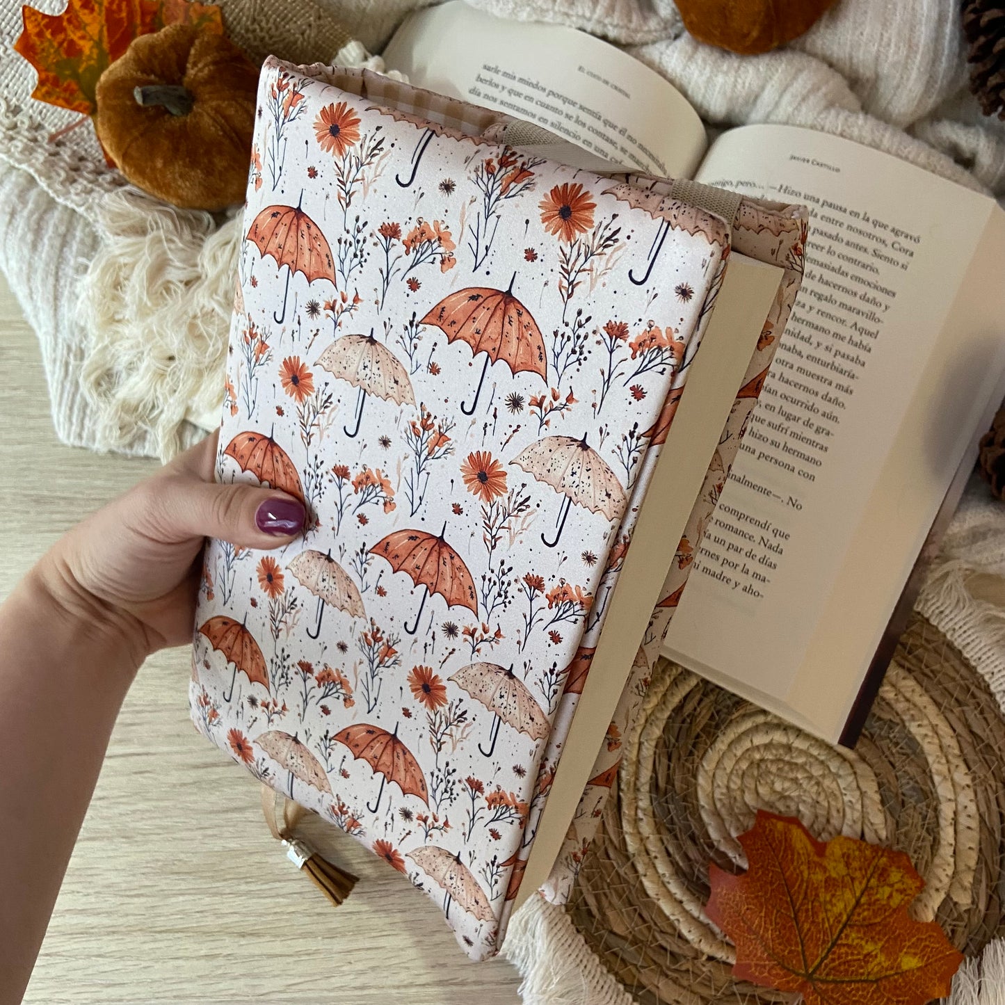 Funda ajustable paraguas otoñales
