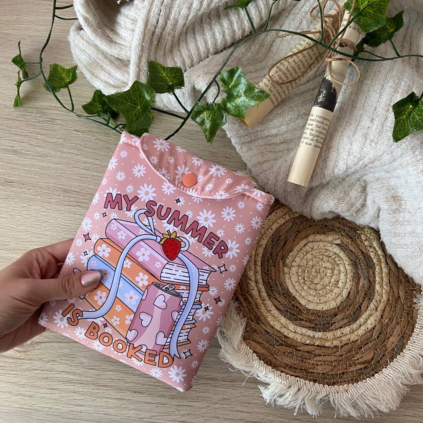 Funda kindle/kobo libra colour my summer is booked