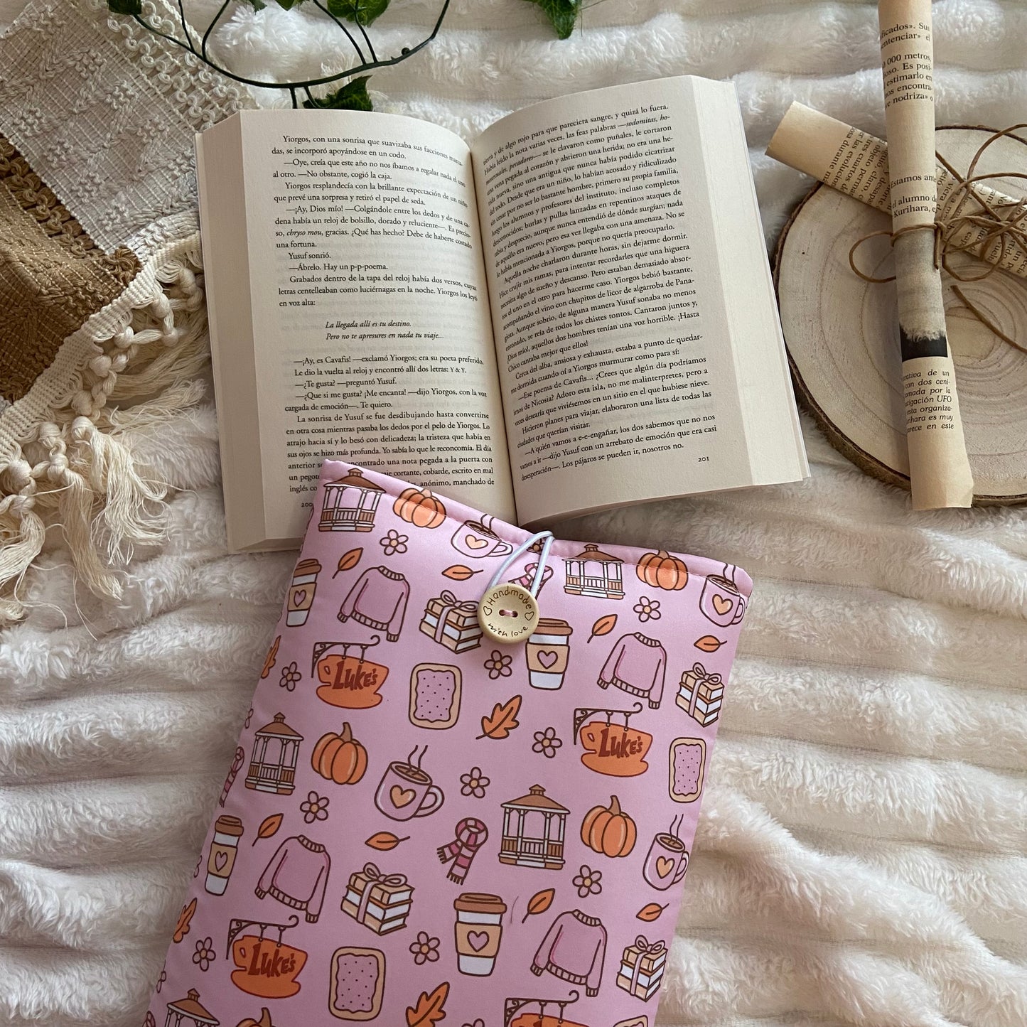 Funda literaria Gilmore girls en rosa
