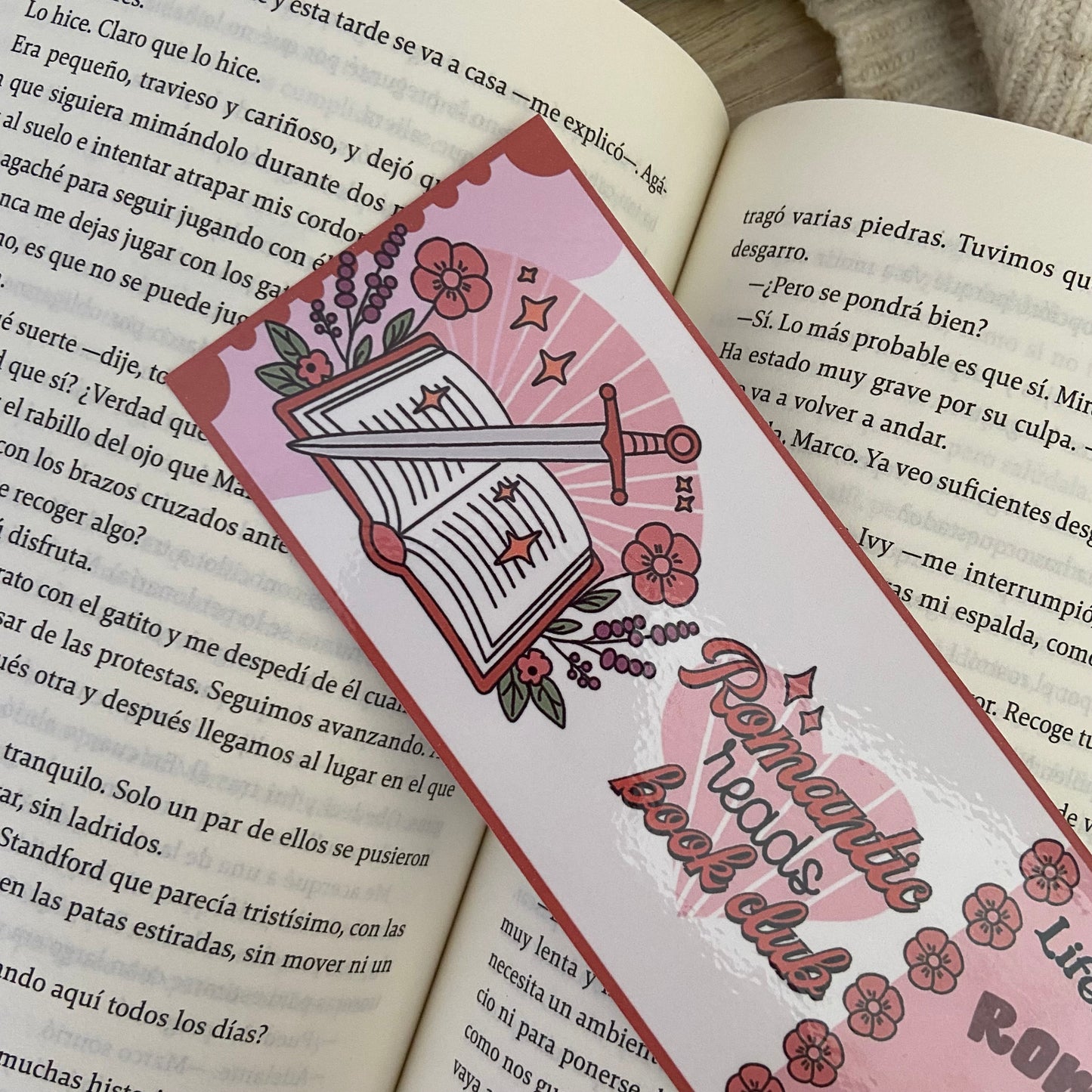 Marcapáginas Romantic reads bookclub