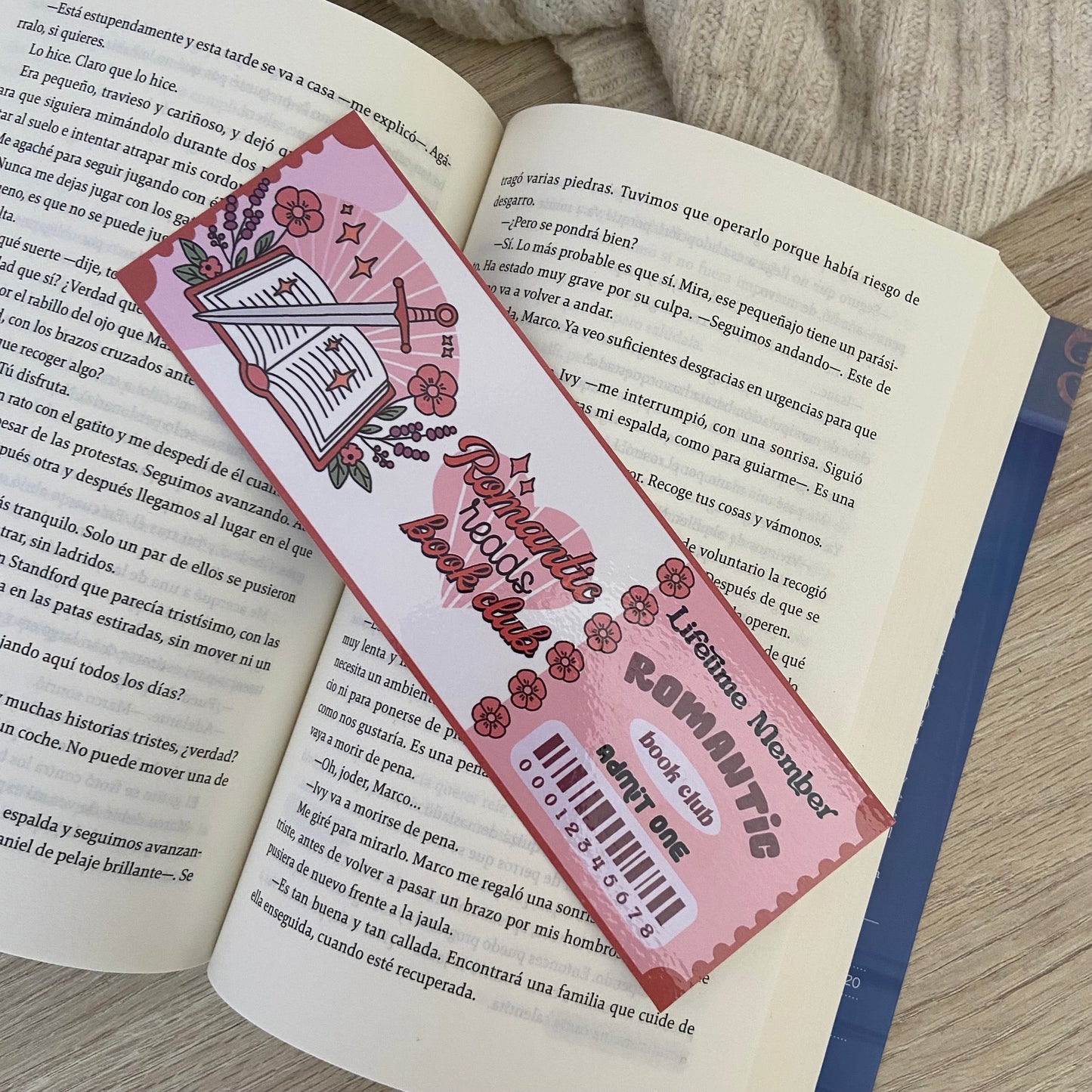 Marcapáginas Romantic reads bookclub