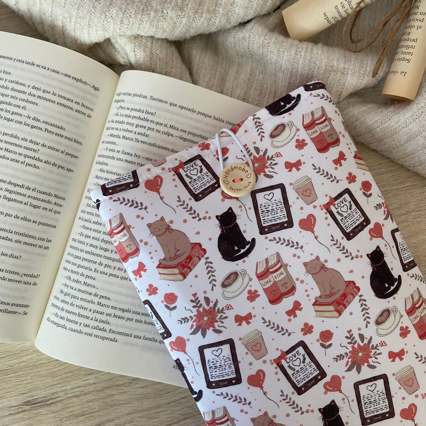 Funda literaria lectura kindle cozy