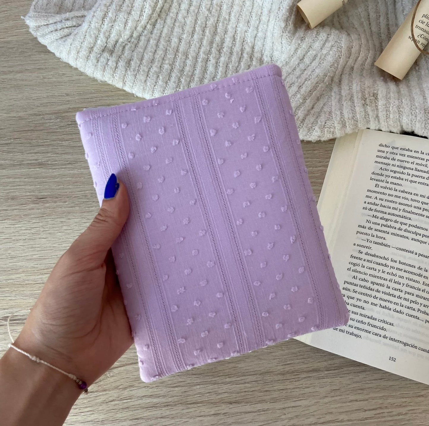 Funda kindle violet con bolsillo