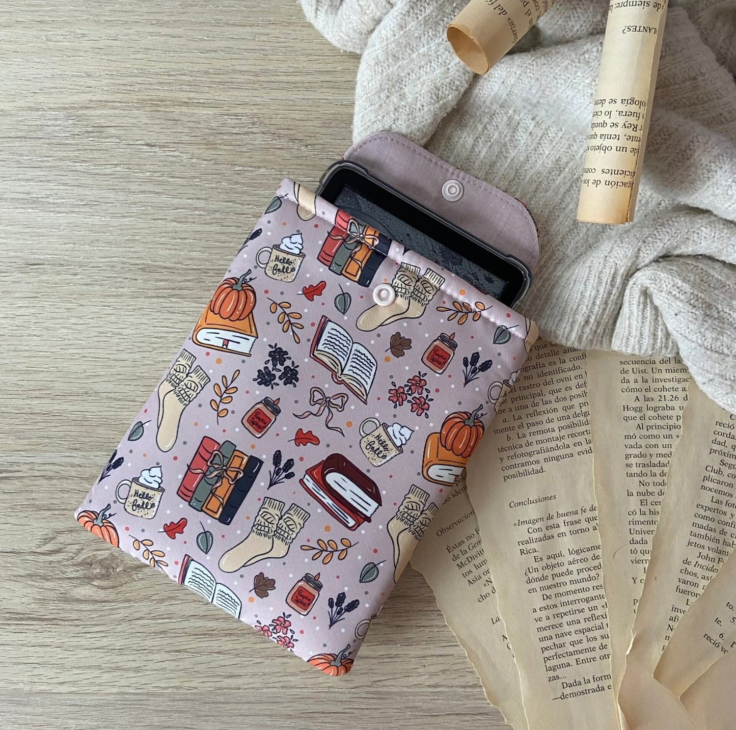 Funda kindle/kobo libra colour hello fall