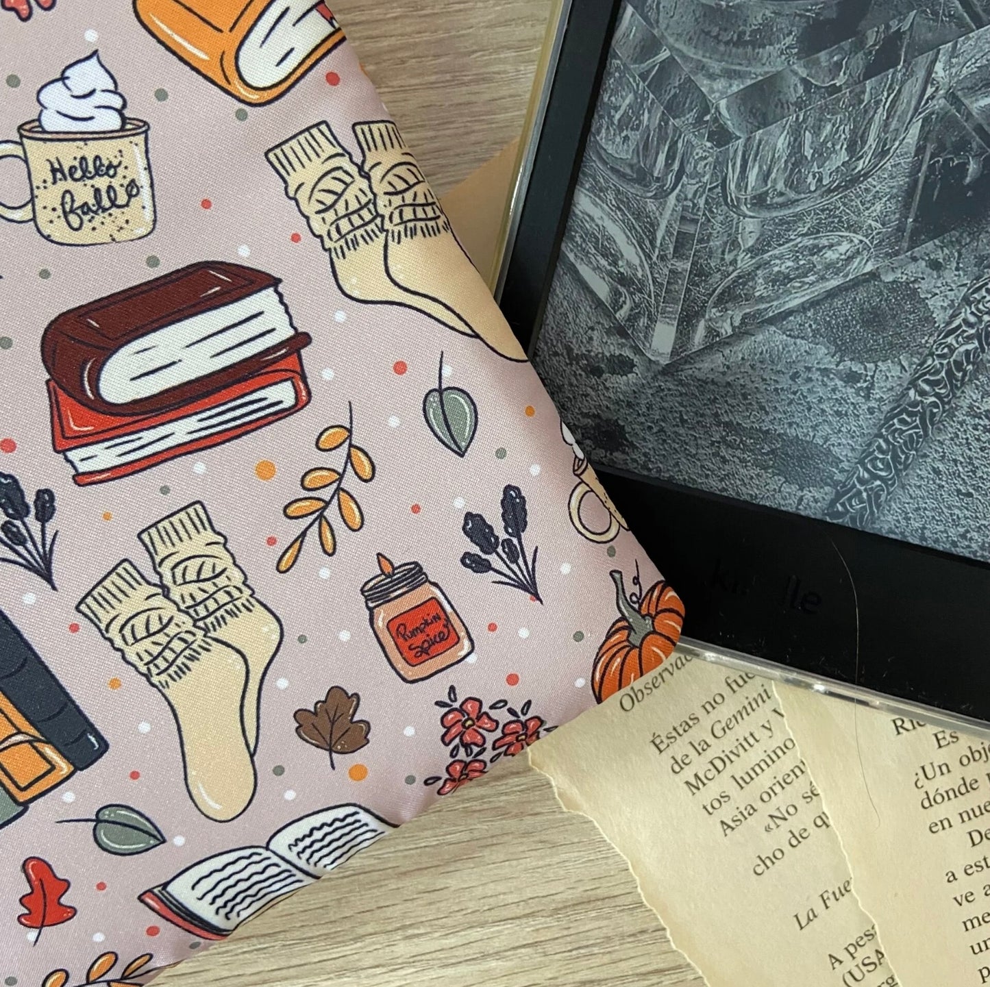 Funda kindle/kobo libra colour hello fall