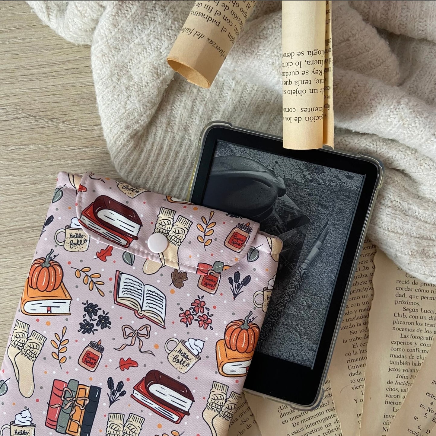 Funda kindle/kobo libra colour hello fall