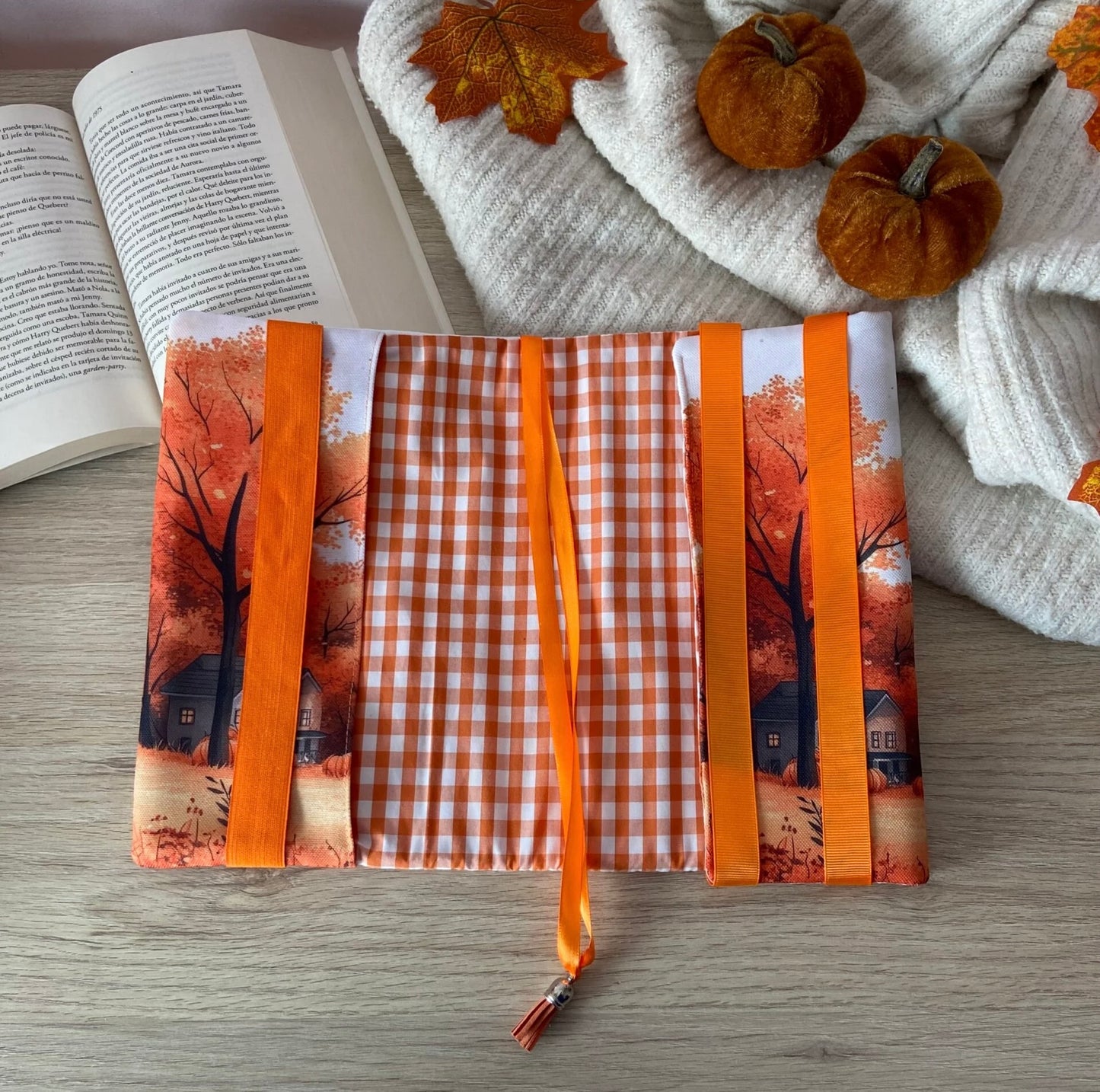 Funda ajustable paisaje otoñal