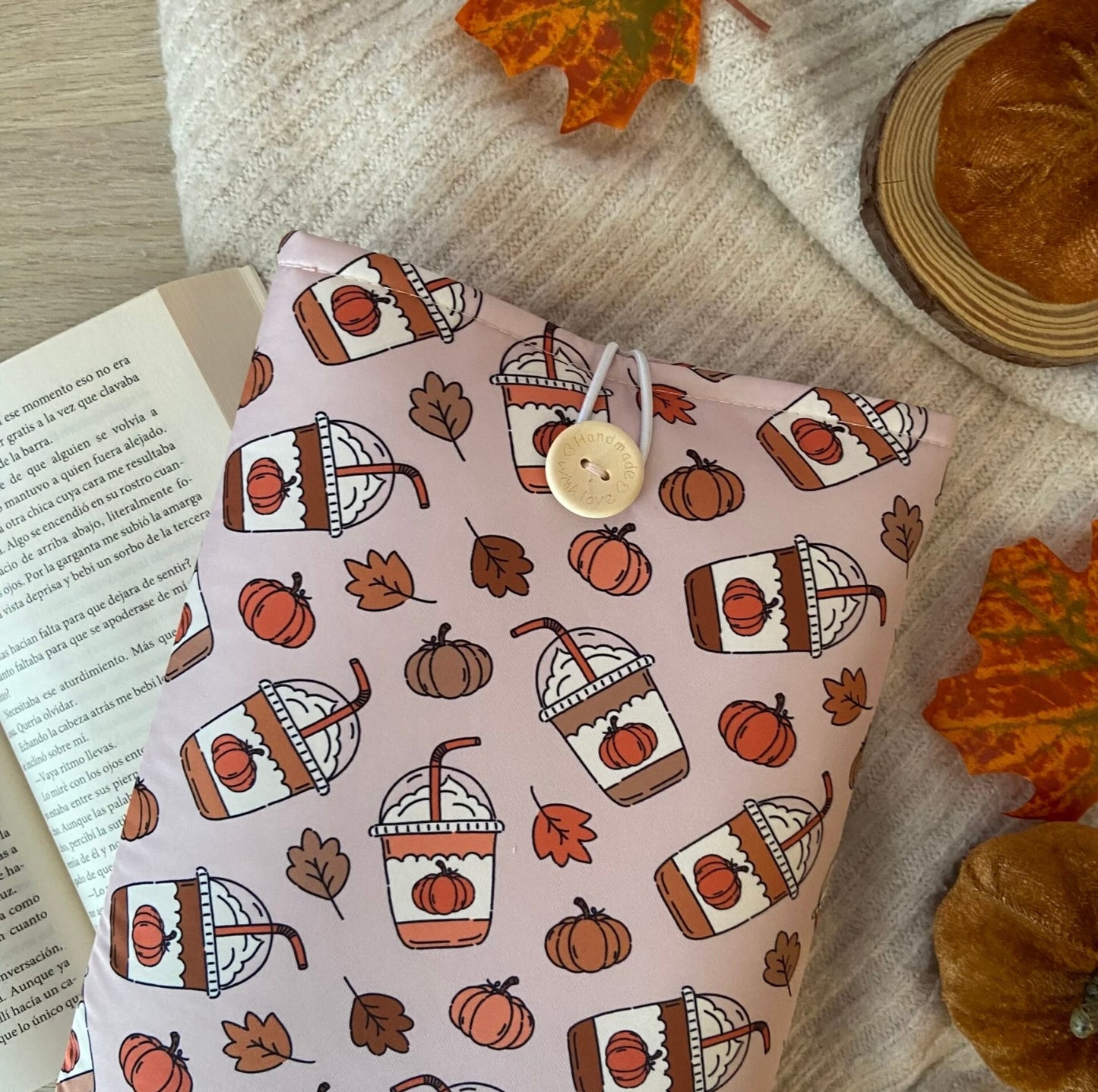 Funda literaria pumpkin spice latte